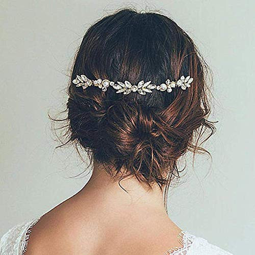 Yean Bride Wedding Hair Accessories Rhinestones Silver Leaf Bridal Hair Comb Headpiece for Women and Flower Girls Yean Bride Wedding Hair Accessories Rhinestones Silver Leaf Bridal Hair Comb Headpiece for Women and Flower Girls