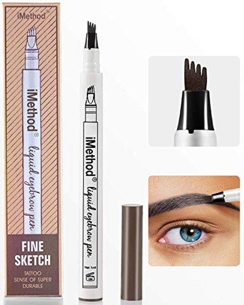 Eyebrow Tattoo Pen - iMethod Microblading Eyebrow Pencil with a Micro-Fork Tip Applicator Creates Natural Looking Brows Effortlessly and Stays on All Day (Dark grey) Eyebrow Tattoo Pen - iMethod Microblading Eyebrow Pencil with a Micro-Fork Tip Applicator Creates Natural Looking Brows Effortlessly and Stays on All Day (Dark grey)