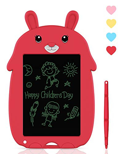 iThrough LCD Writing Tablet Doodle Board, 8.5-inch Drawing Tablet Electronic Doodle Pads Cartoon Rabbit Writing Board for Kids & Adults, Mini Handwriting Paper Drawing Tablet for School, Home, Office