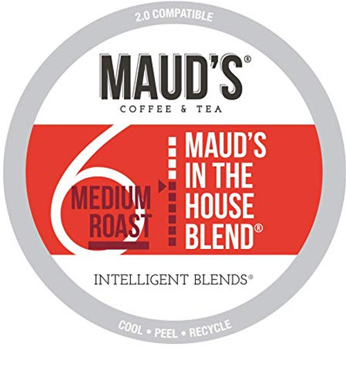 Maud's House Blend Coffee (Medium Roast) 100ct. Recyclable Single Serve Coffee Pods - Richly satisfying arabica beans California Roasted, k-cup compatible including 2.0 Maud's House Blend Coffee (Medium Roast) 100ct. Recyclable Single Serve Coffee Pods - Richly satisfying arabica beans California Roasted, k-cup compatible including 2.0