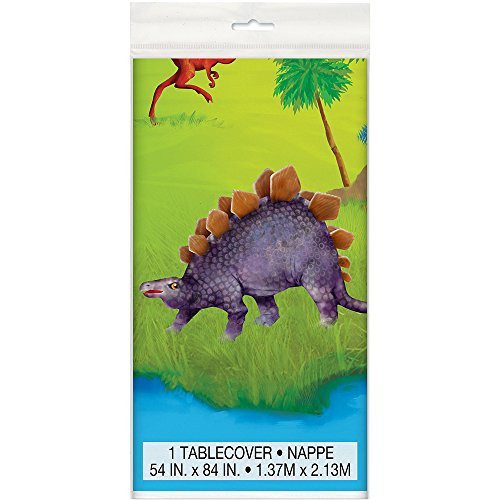 Dinosaur Plastic Tablecloth, 84" x 54"