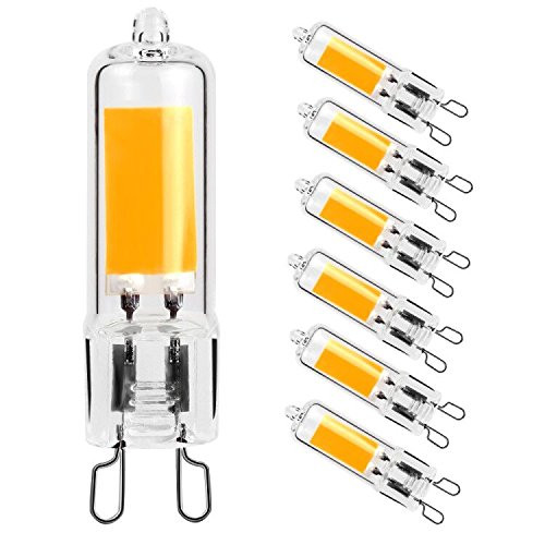 G9 Led Bulb Prosperbiz, 3W (30W Halogen Equivalent), 400LM, Warm White (3000K), AC 110 Volts, Non-Dimmable, G9 Light Bulbs for Home Lighting (Pack of 6)