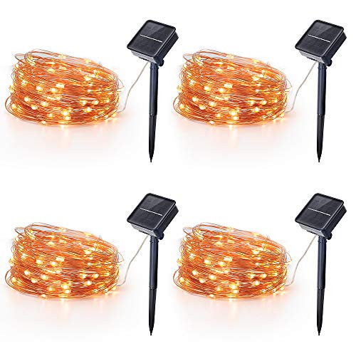 Solar Panel LED Fairy Lights Outdoors Waterproof Led String Lights 32.8FT 3V 100 LED Twinkle Fairy Lights for Patio, Garden, Gate, Yard, Party, Wedding, Christmas (4 Pack) Solar Panel LED Fairy Lights Outdoors Waterproof Led String Lights 32.8FT 3V 100 LED Twinkle Fairy Lights for Patio, Garden, Gate, Yard, Party, Wedding, Christmas (4 Pack)
