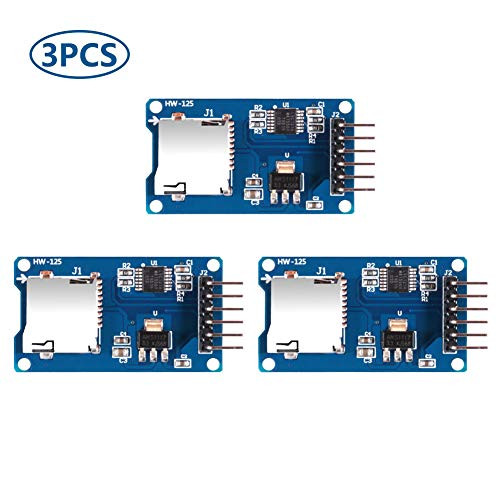 AiTrip 3PCS Micro SD Card Module with chip Level Conversion for Arduino,SDHC Card TF Card Adapter Reader