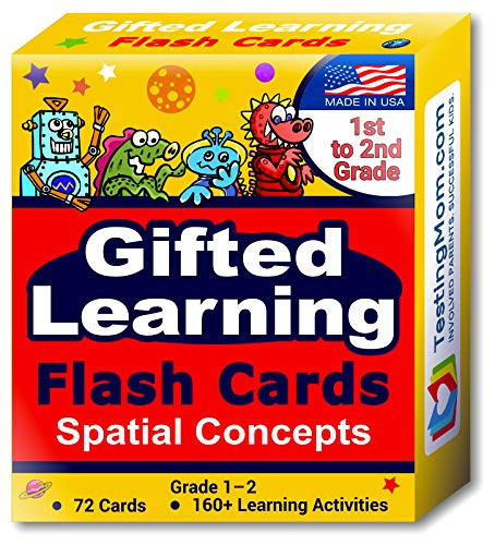 TestingMom.com Gifted Learning Flash Cards  Visual Spatial Concepts for 1st - 2nd Grade  Non-Verbal Puzzles for NNAT Test, NNAT2, NNAT3, CogAT Test, Iowa Test, NYC Gifted and Talented, and More!