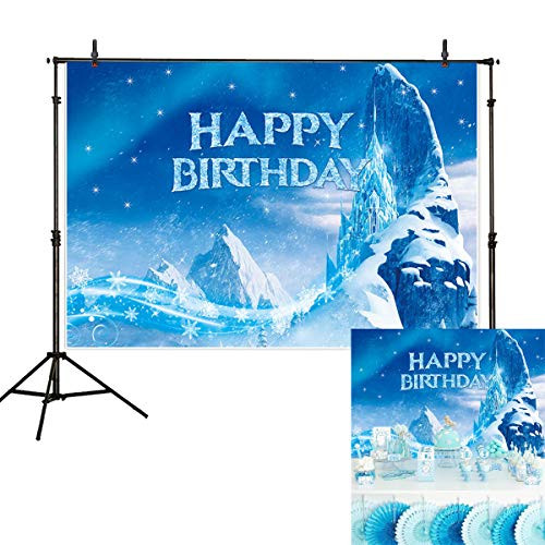 Allenjoy 7x5ft Frozen Castle Backdrop Winter Wonderland Ice Mountain Snowflake Stars Photography Background Princess Birthday Baby Shower Party Supplies Decor Banner Photo Booth Props Allenjoy 7x5ft Frozen Castle Backdrop Winter Wonderland Ice Mountain Snowflake Stars Photography Background Princess Birthday Baby Shower Party Supplies Decor Banner Photo Booth Props