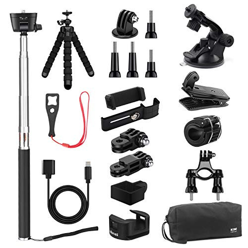 KIWI design Accessories for DJI Osmo Pocket | Expansion Kit Accessory Bundle with Mounts Strap Clip Phone Bracket Holder WiFi Tripod Adapter Selfie Stick Tripod for DJI Osmo Pocket