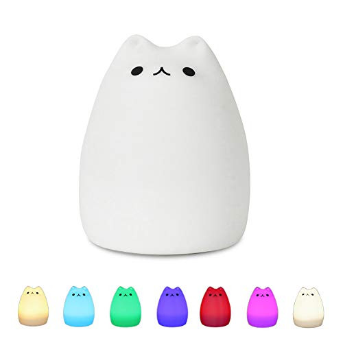 Night Light for Kids SCOPOW Portable Silicone Colorful LED Smile Cute Kawaii Nightlight Cat Lamp Baby Night Light Night Light for Kids SCOPOW Portable Silicone Colorful LED Smile Cute Kawaii Nightlight Cat Lamp Baby Night Light
