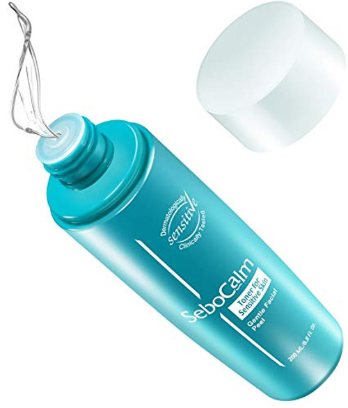 SeboCalm Pore Refining Face Toner - Vegan Hypoallergenic Alcohol Free Redness Relief Exfoliating Facial Skin Water Toner for Oily Combination or Dry Sensitive Skin