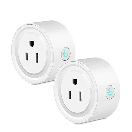 Smart Wifi Plug Outlet Compatible with Alexa, LinkStyle 2 Packs Mini Smart Wifi Socket Plug Timing Function No Hub Required Control Your Appliances from Anywhere for iOS Android Smartphones Tablets