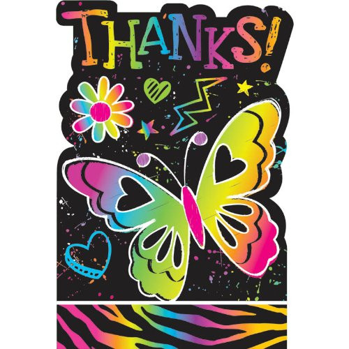 Postcard Thank You Cards | Neon Collection | Party Accessory
