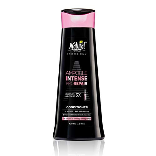 Natural Formula Ampoule Intense Hair Conditioner | Rebuild, Nourish & Restore Your Hair | For Damaged Hair and Dry Hair | Paraben & SLS Free Conditioner 13.5 Fl Oz