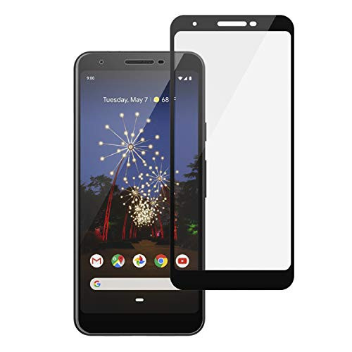 TiMOVO Screen Protector Compatible for Google Pixel 3a(2 Pack), Full Coverage [Anti-Scratch] [Touch Accurate] HD Clear Tempered Glass Screen Protector Film Fit Pixel 3a - Black