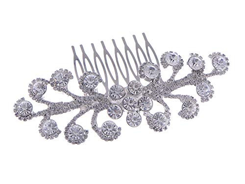 Alilang Silvery Tone Clear Crystal Rhinestones Elegant Daisy Flower Bridal Hair Comb Alilang Silvery Tone Clear Crystal Rhinestones Elegant Daisy Flower Bridal Hair Comb