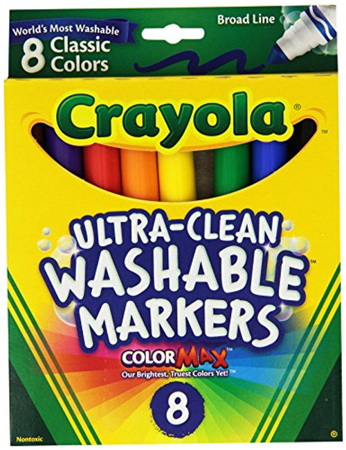 Crayola Broad Point Washable Markers - Pack of 2 (58-7808-2Pack) Crayola Broad Point Washable Markers - Pack of 2 (58-7808-2Pack)