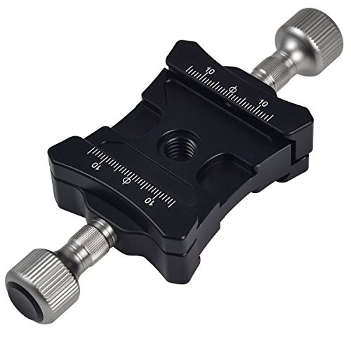 MENGS DDR-50 Double Camera Quick Release Clamp 3/8" Mounting Screw Compatible with All Arca-Swiss Standard Quick Release Plates