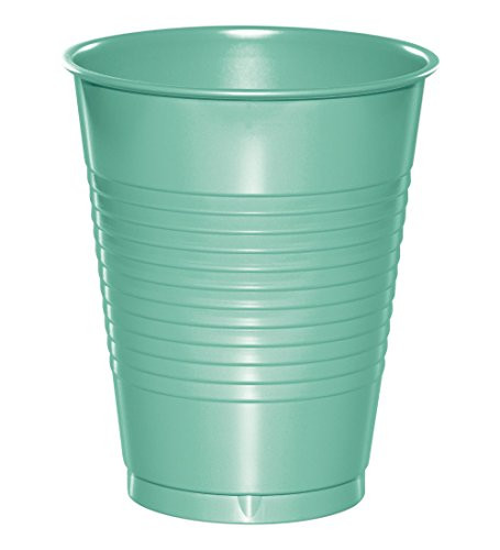 Creative Converting 318883 Plastic Cups, 16 oz, Fresh Mint (20 Count)