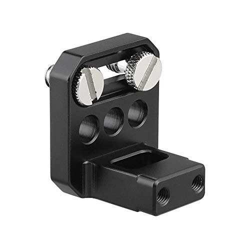 CAMVATE Vertical Connection Mount with 1/4"-20 Mounting Studs for DSLR Camera Cage Wooden Handgrip