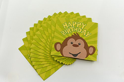 Monkeyin' Around Happy Birthday Napkins Set