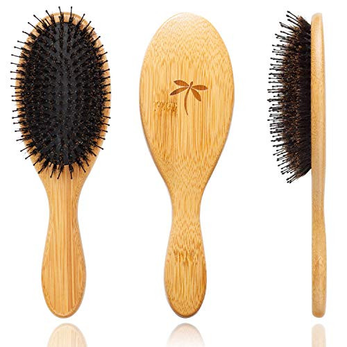 Boar Bristle Hair Brush - Hair Brushes for Women & Mens Hair Brush, Detangler Brush, Hairbrush, Detangling Brush for Long, Curly or Any Type of Hair.