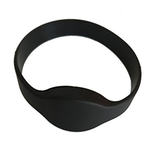 YARONGTECH MIFARE Classic 1K Rfid Wristband 13.56MHZ ISO14443A Silicone Adult Size (Pack of 5) (Black)