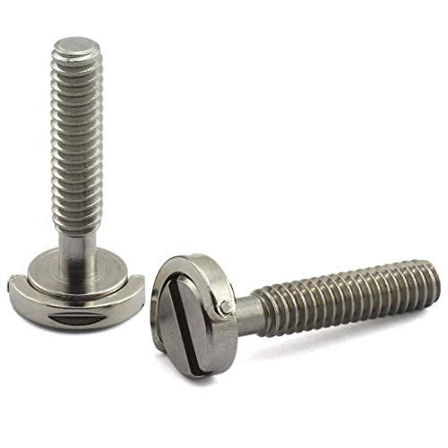 HJ Garden 2pcs 1/4-20 Thread D-Ring Stainless Steel Camera Fixing Screws for Camera Tripod Monopod QR Plate,D Shaft Quick Release Plate Mounting Screw 30mm Length
