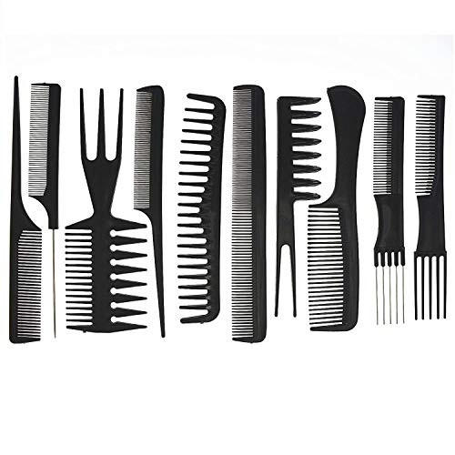 10 Pcs Hair Stylists Styling Comb Set Salon Barber Anti-static Hair Combs Styling Comb Set Hair Styling Comb for Men Women,Black 10 Pcs Hair Stylists Styling Comb Set Salon Barber Anti-static Hair Combs Styling Comb Set Hair Styling Comb for Men Women,Black