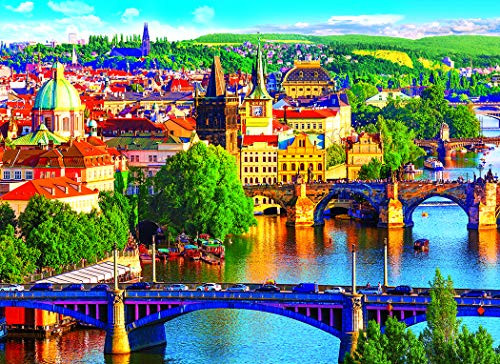 Kodak 1500 Piece - Scenic Old Town Bridges Over The Vltava River Prague Czech Republic Kodak 1500 Piece - Scenic Old Town Bridges Over The Vltava River Prague Czech Republic