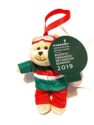 Starbucks 160th Edition Bearista Ski Bear 2019 Christmas Tree Ornament