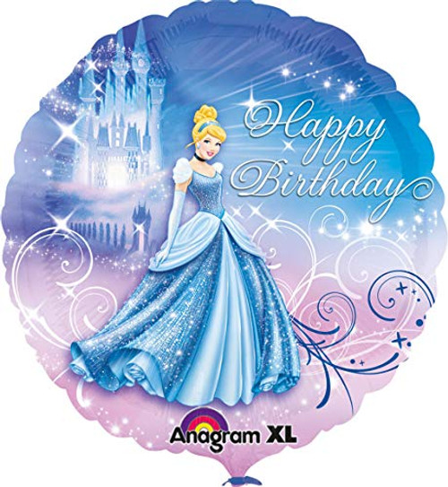 Anagram International Cinderella Happy Birthday Foil Balloon Pack, 18", Multicolor Anagram International Cinderella Happy Birthday Foil Balloon Pack, 18", Multicolor