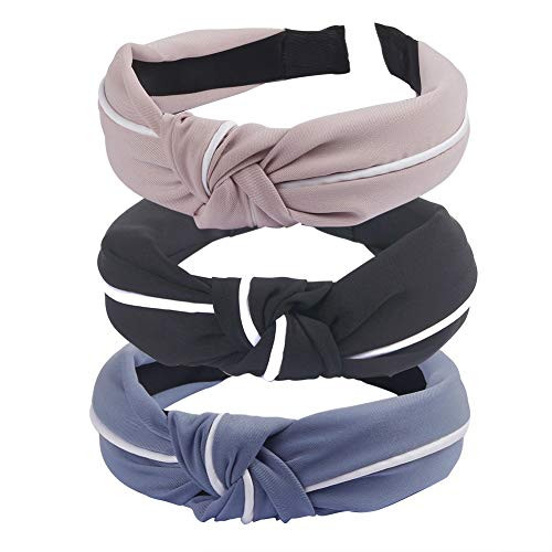 3 Pcs Hogoo Fashion Hair Hoop Wide Plain Cross Knot Bow Headbands Hair Accessories for Women Girls 3 Pcs Hogoo Fashion Hair Hoop Wide Plain Cross Knot Bow Headbands Hair Accessories for Women Girls