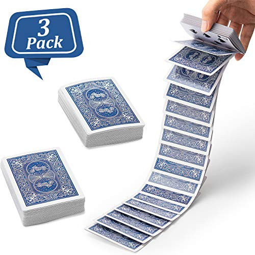 3 Sets Electric Deck Acrobatics Waterfall Card, Prank Trick Gag Poker Magician Beginner Poker Card Magic Tricks Special Deck Close Up Street Gimmick Illusion Prop Magic Gimmick Funny Props