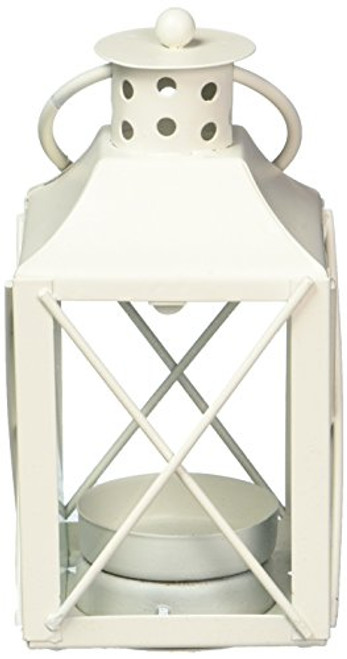 Darice Sac-JC6336 Lantern Metal, 2.56" x 2.56" x 4.73", White