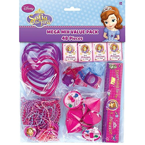 Disney Sofia the First Birthday Party Supplies 48pc Mega Value Favor Pack