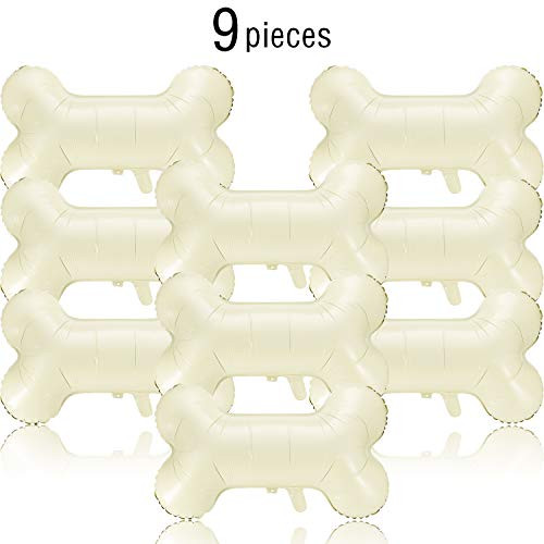 9 Pieces Bone Shaped Foil Balloons Dog Bone Balloon Creative Aluminum Foil Balloon for Pets Dog Kids Birthday Party Supplies