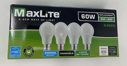 Maxlite 98362 - E9A19D50/4P/WS A19 A Line Pear LED Light Bulb