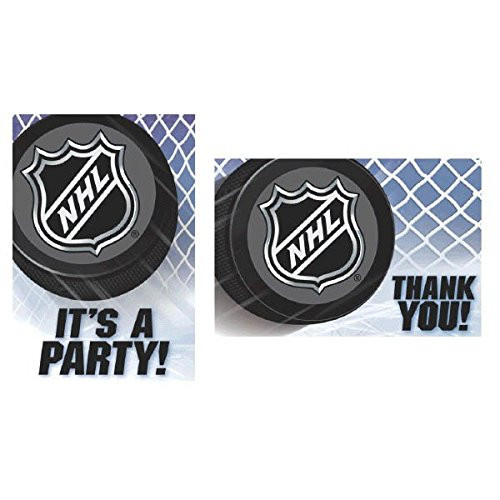 "NHL Ice Time! Collection" Party Invitation & Thank You Card Set
