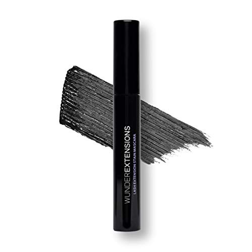 WUNDER2 WUNDEREXTENSIONS Lash Extension Stain Mascara - 72 Hours Long Lasting Waterproof Mascara Black, Lengthening Mascara