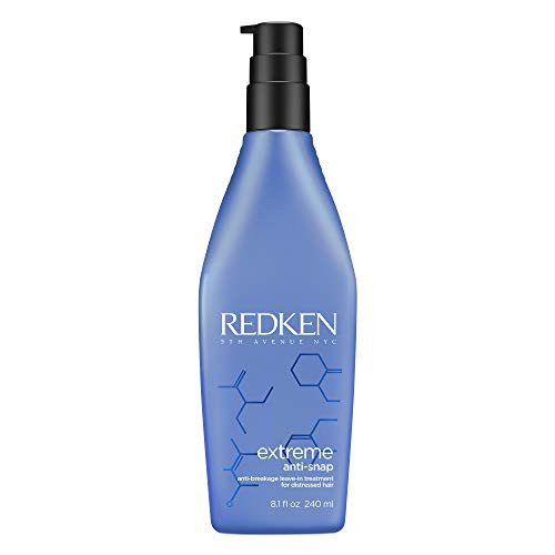 Redken Extreme Anti-Snap Anti-Breakage Leave-In Treatment | For Distressed Hair | Fortifies Hair & Helps Reduce Breakage | Infused With Proteins | 8.1 Fl Oz