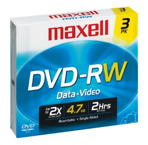 Maxell 4.7GB 2X DVD-RW (3 -Pack)