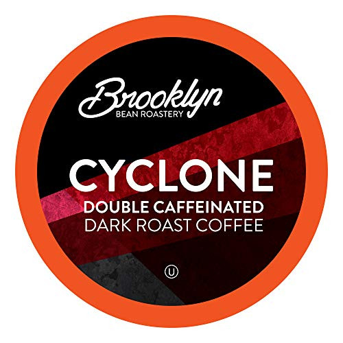 Brooklyn Beans Cyclone Double Caffeinated Coffee Pods, Compatible with 2.0 K-Cup Brewers, 40 Count