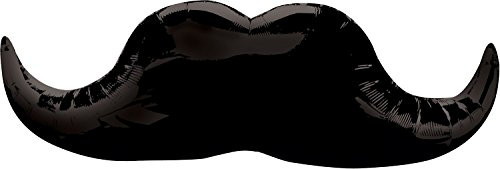 Amscan 2769601 35 x 12-inch Moustache Super Shape Foil Balloons