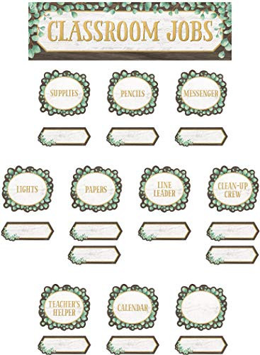 Teacher Created Resources Eucalyptus Classroom Jobs Mini Bulletin Board, TCR8453