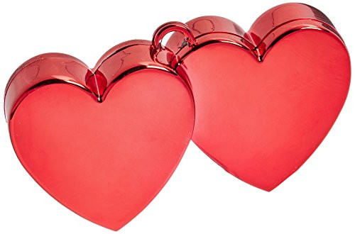 amscan Valentine Double Heart Metallic Red Balloon Weight | Party Decoration, 12 Ct. amscan Valentine Double Heart Metallic Red Balloon Weight | Party Decoration, 12 Ct.