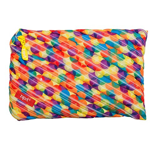 ZIPIT Colorz Big Pencil Case/Cosmetic Makeup Bag, Small Bubbles