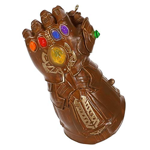 Hallmark Keepsake Christmas Ornament 2019 Year Dated Marvel Studios Avengers: Endgame Gauntlet with Light, Infinity Guantlet