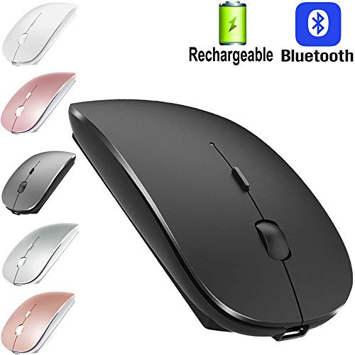 Rechargeable Bluetooth Mouse for MacBook Pro/MacBook Air/iMac/iPad/Windows/Laptop,Wireless Mouse for MacBook Air/Pro/iPad/Laptop (Black)