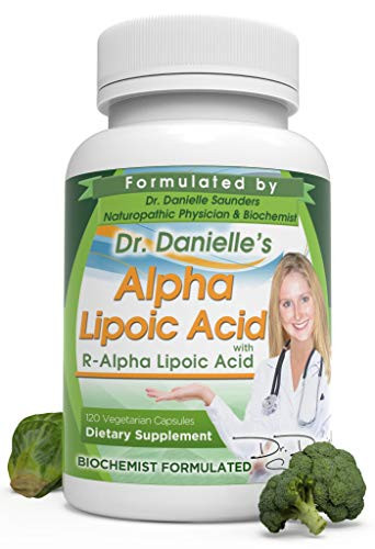 Alpha-Lipoic Acid by Dr. Danielle, Neuropathy Support, Non-GMO, Gluten-Free, Vegan, Soy-Free, Promotes Healthy Blood Sugar, Alpha R Lipoic Acid R-ALA, R-ALA, 120 Veggie Caps
