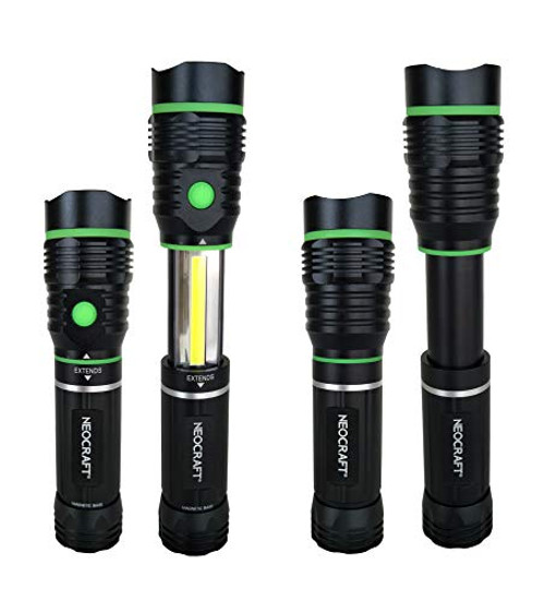 Neocraft Extendable Flashlight 3W COB & LED Lamp