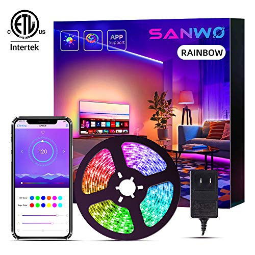 LED Strip Lights - 6.56ft RGB LED Light Strips for 40~60in TV, Dream Color12V LED Light Strip, SMD5050 Color Changing Tape Lights, Flexible TV LED Backlight App Controlled, Bias Lighting for PC